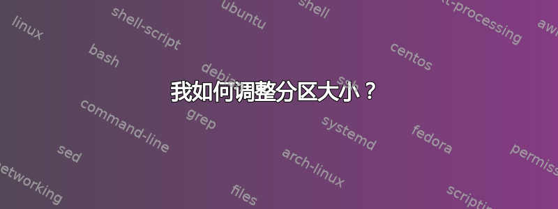 我如何调整分区大小？