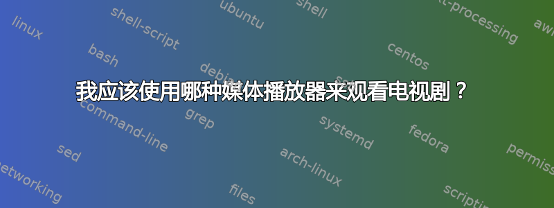 我应该使用哪种媒体播放器来观看电视剧？