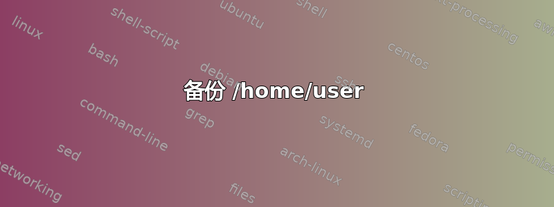 备份 /home/user