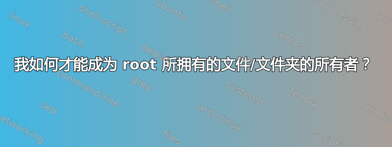 我如何才能成为 root 所拥有的文件/文件夹的所有者？