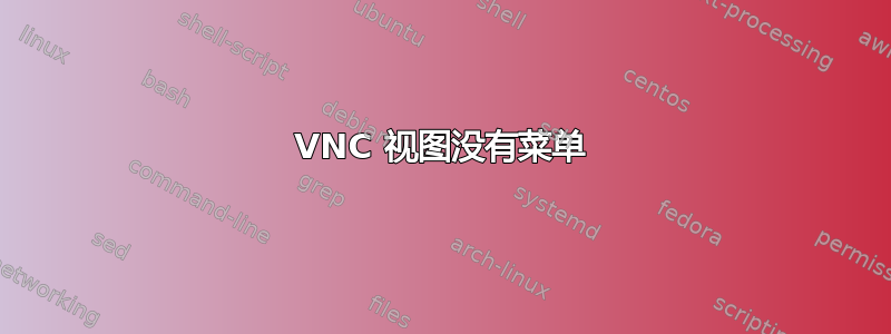 VNC 视图没有菜单