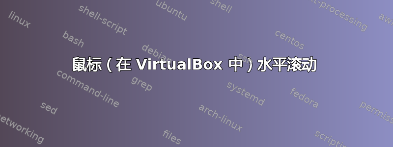 鼠标（在 VirtualBox 中）水平滚动