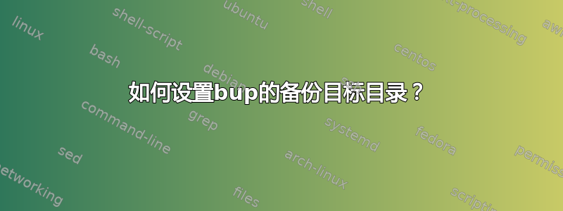 如何设置bup的备份目标目录？