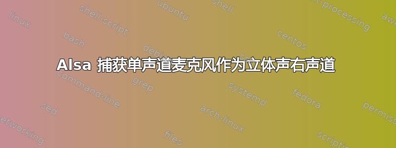 Alsa 捕获单声道麦克风作为立体声右声道