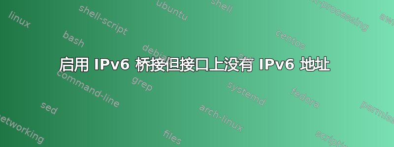 启用 IPv6 桥接但接口上没有 IPv6 地址