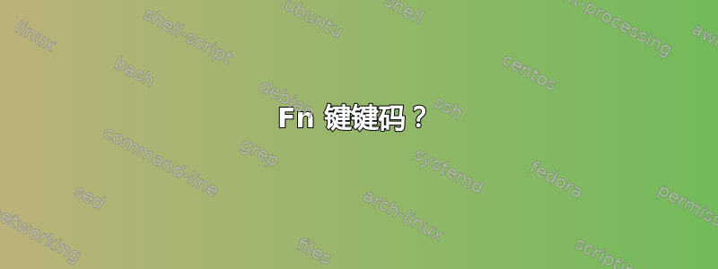 Fn 键键码？