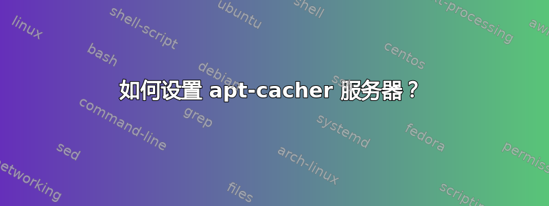 如何设置 apt-cacher 服务器？