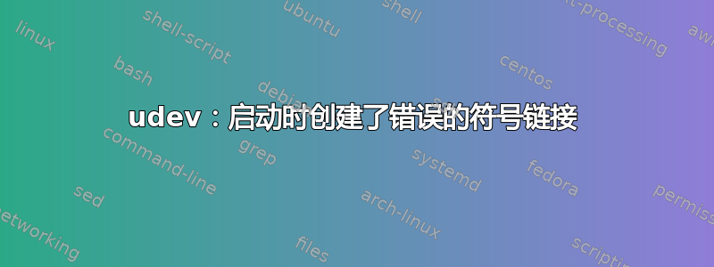 udev：启动时创建了错误的符号链接