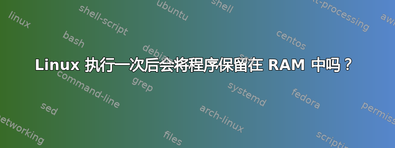 Linux 执行一次后会将程序保留在 RAM 中吗？