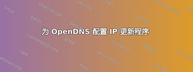 为 OpenDNS 配置 IP 更新程序