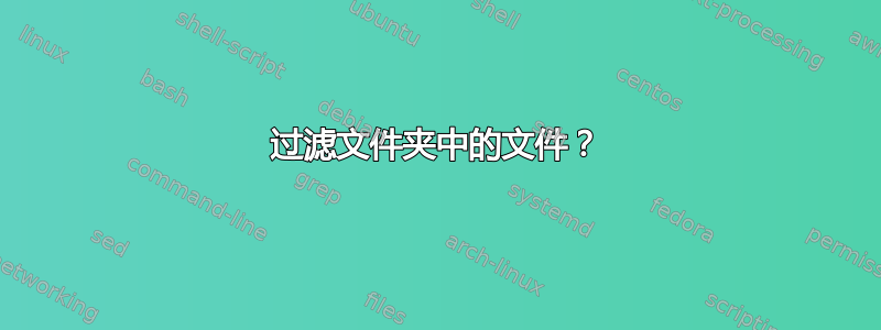 过滤文件夹中的文件？