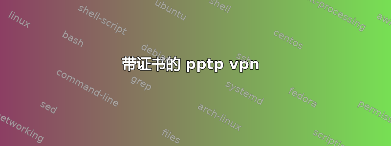 带证书的 pptp vpn 