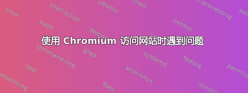 使用 Chromium 访问网站时遇到问题