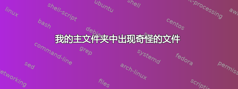 我的主文件夹中出现奇怪的文件