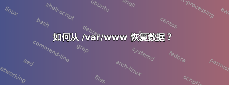 如何从 /var/www 恢复数据？