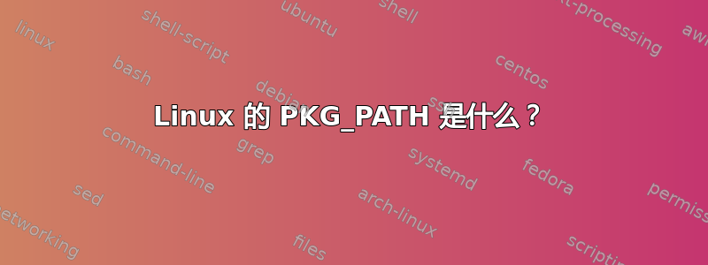 Linux 的 PKG_PATH 是什么？