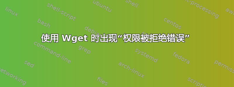 使用 Wget 时出现“权限被拒绝错误”