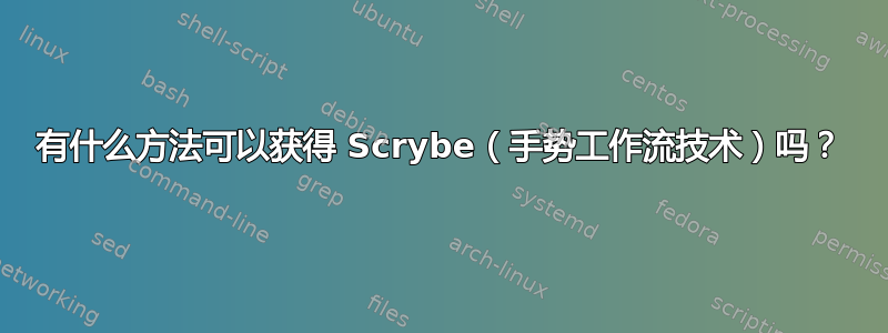 有什么方法可以获得 Scrybe（手势工作流技术）吗？