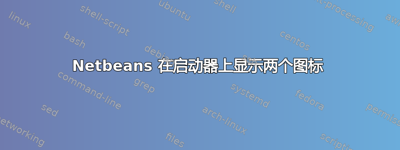 Netbeans 在启动器上显示两个图标