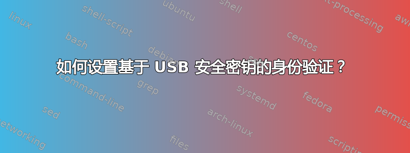 如何设置基于 USB 安全密钥的身份验证？