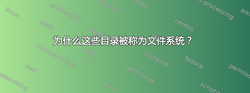 为什么这些目录被称为文件系统？