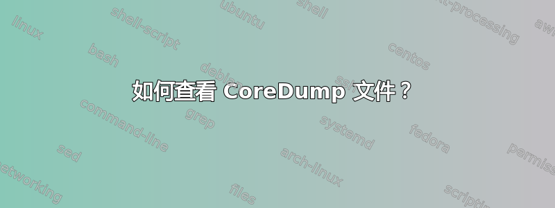 如何查看 CoreDump 文件？