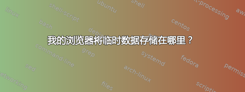 我的浏览器将临时数据存储在哪里？