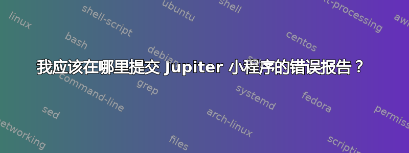 我应该在哪里提交 Jupiter 小程序的错误报告？