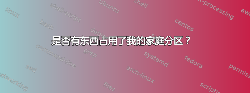 是否有东西占用了我的家庭分区？ 