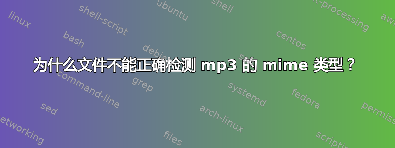 为什么文件不能正确检测 mp3 的 mime 类型？