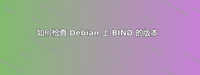 如何检查 Debian 上 BIND 的版本 