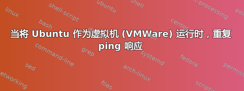 当将 Ubuntu 作为虚拟机 (VMWare) 运行时，重复 ping 响应