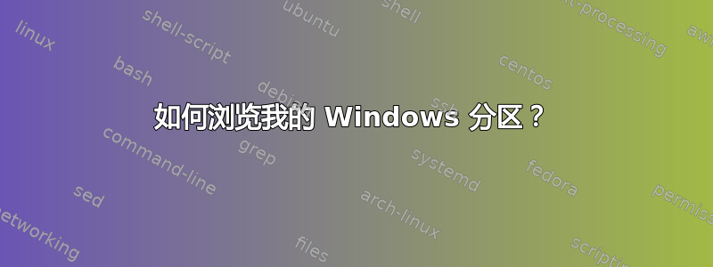 如何浏览我的 Windows 分区？