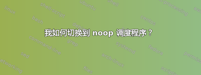 我如何切换到 noop 调度程序？