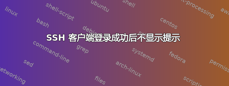 SSH 客户端登录成功后不显示提示