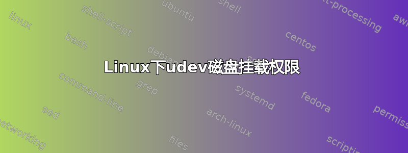 Linux下udev磁盘挂载权限