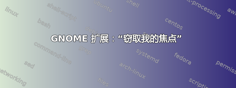 GNOME 扩展：“窃取我的焦点”