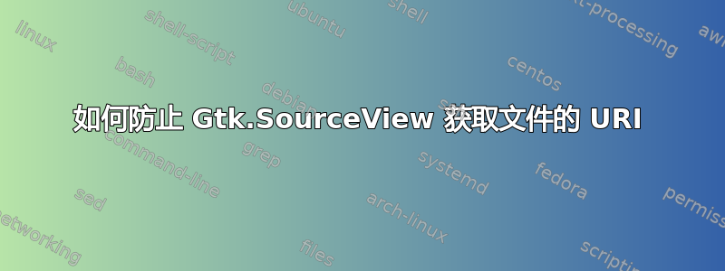 如何防止 Gtk.SourceView 获取文件的 URI