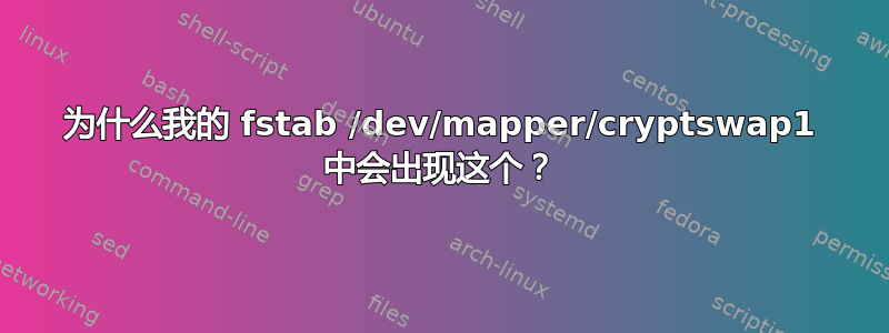 为什么我的 fstab /dev/mapper/cryptswap1 中会出现这个？