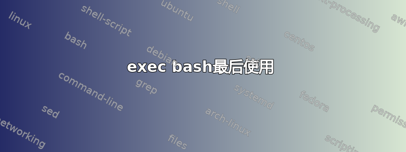 exec bash最后使用