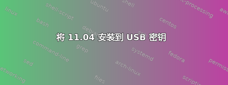 将 11.04 安装到 USB 密钥 