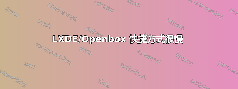 LXDE/Openbox 快捷方式很慢