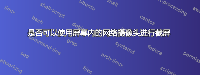 是否可以使用屏幕内的网络摄像头进行截屏