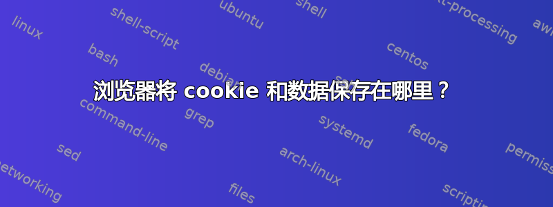 浏览器将 cookie 和数据保存在哪里？