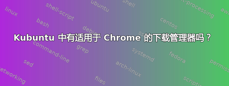 Kubuntu 中有适用于 Chrome 的下载管理器吗？