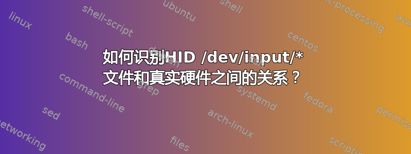 如何识别HID /dev/input/* 文件和真实硬件之间的关系？