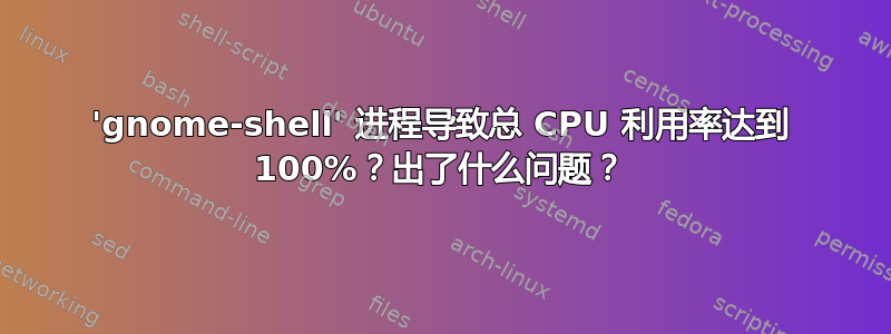 'gnome-shell' 进程导致总 CPU 利用率达到 100%？出了什么问题？