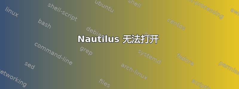 Nautilus 无法打开