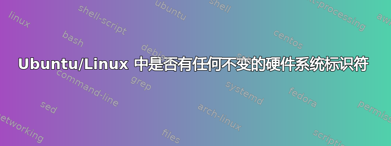 Ubuntu/Linux 中是否有任何不变的硬件系统标识符