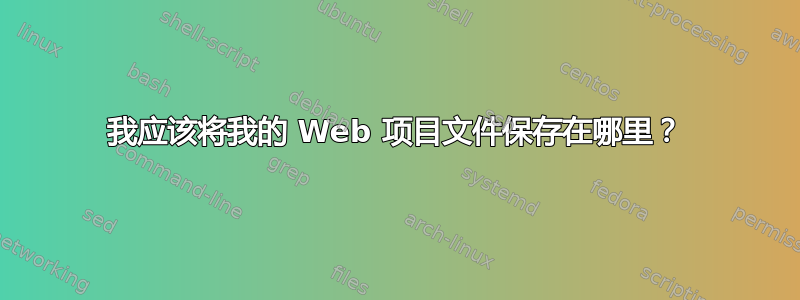 我应该将我的 Web 项目文件保存在哪里？